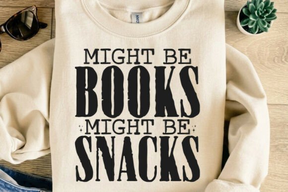 Books Might Be Snacks T-Shirt Design: A Creative Asset