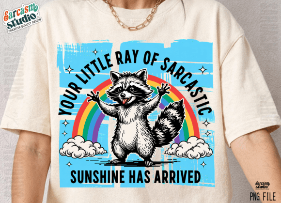 Charming Wildlife Graphics: The Sassy Raccoon Design