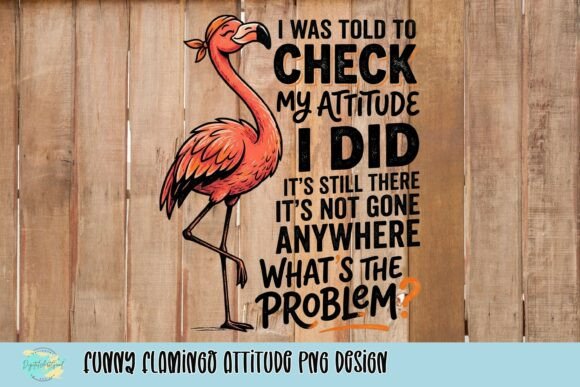 Funny Flamingo Attitude PNG: A Design Asset with Personality