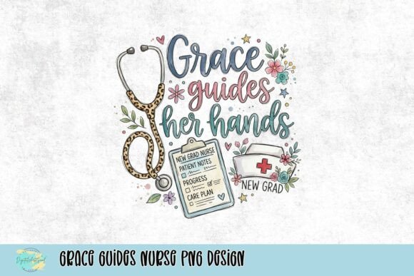 Grace Guides Nurse PNG Design: A Touch of Whimsy for Healthcare Branding
