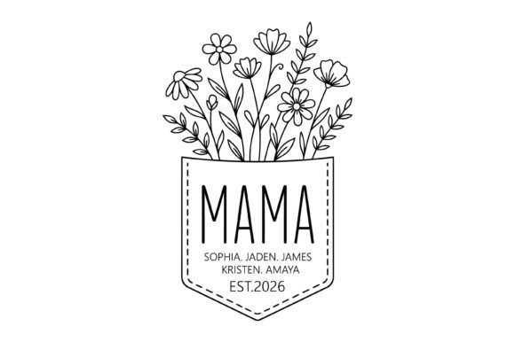 Mama Floral Pocket Custom Name Design: A Designer's Guide