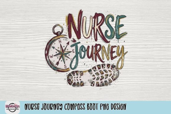 Nurse Journey Compass Boot PNG: Design for Impact