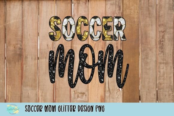 Soccer Mom Glitter Design PNG: A Sparkling Visual Asset