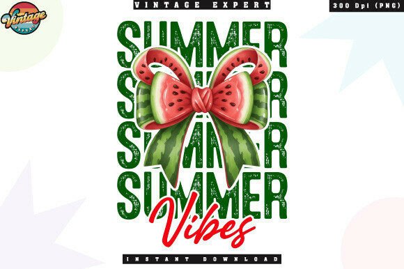 Summer Vibes Watermelon T-shirt Design: A Bold Typographic Statement