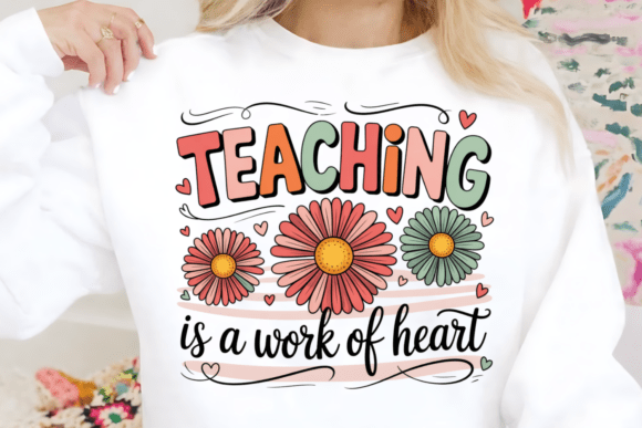 Teacher Floral Quote Design: A Heartwarming Visual Asset